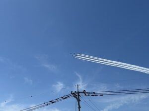 ブルーインパルスが見えました！